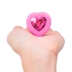 Вибро-пробка Vibrating Heart Shape Jewel Plug S-M