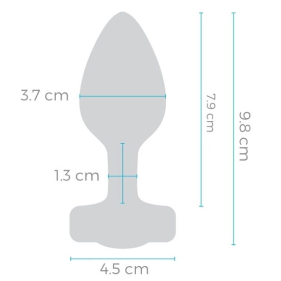 Вибро-пробка Vibrating Heart Shape Jewel Plug S-M